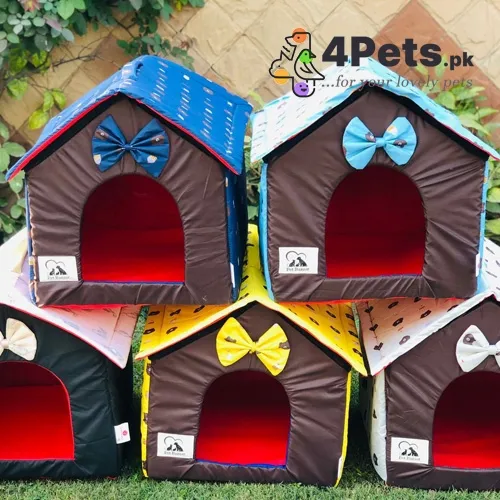 Cat Hut House With Bow